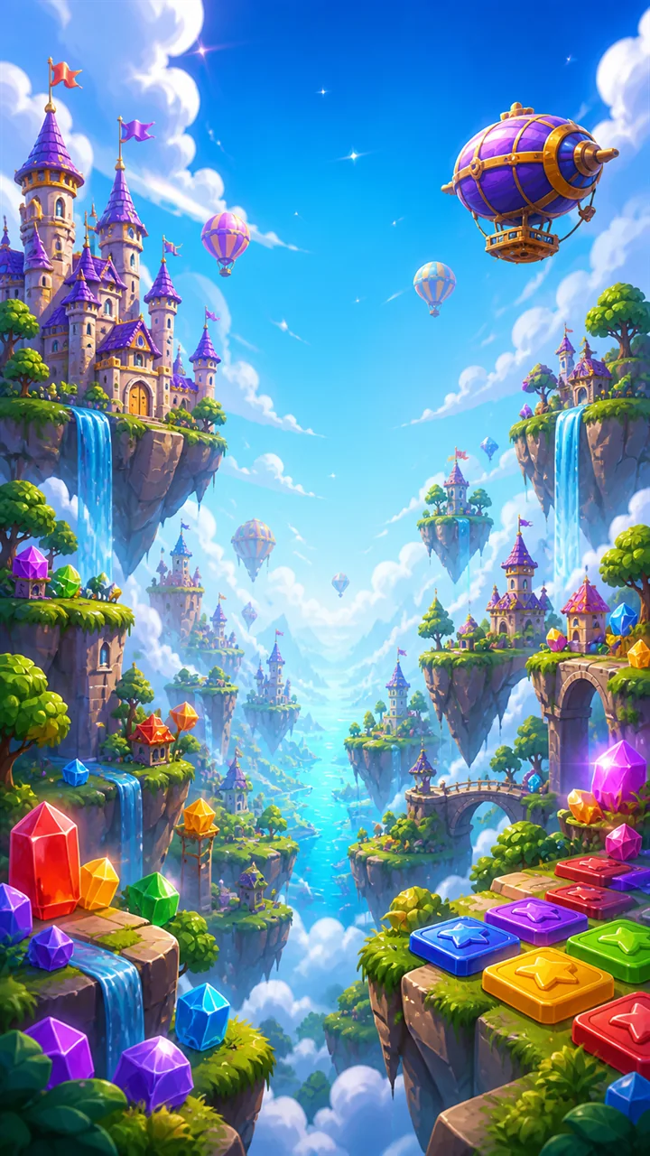 Grid Clash fantasy puzzle world